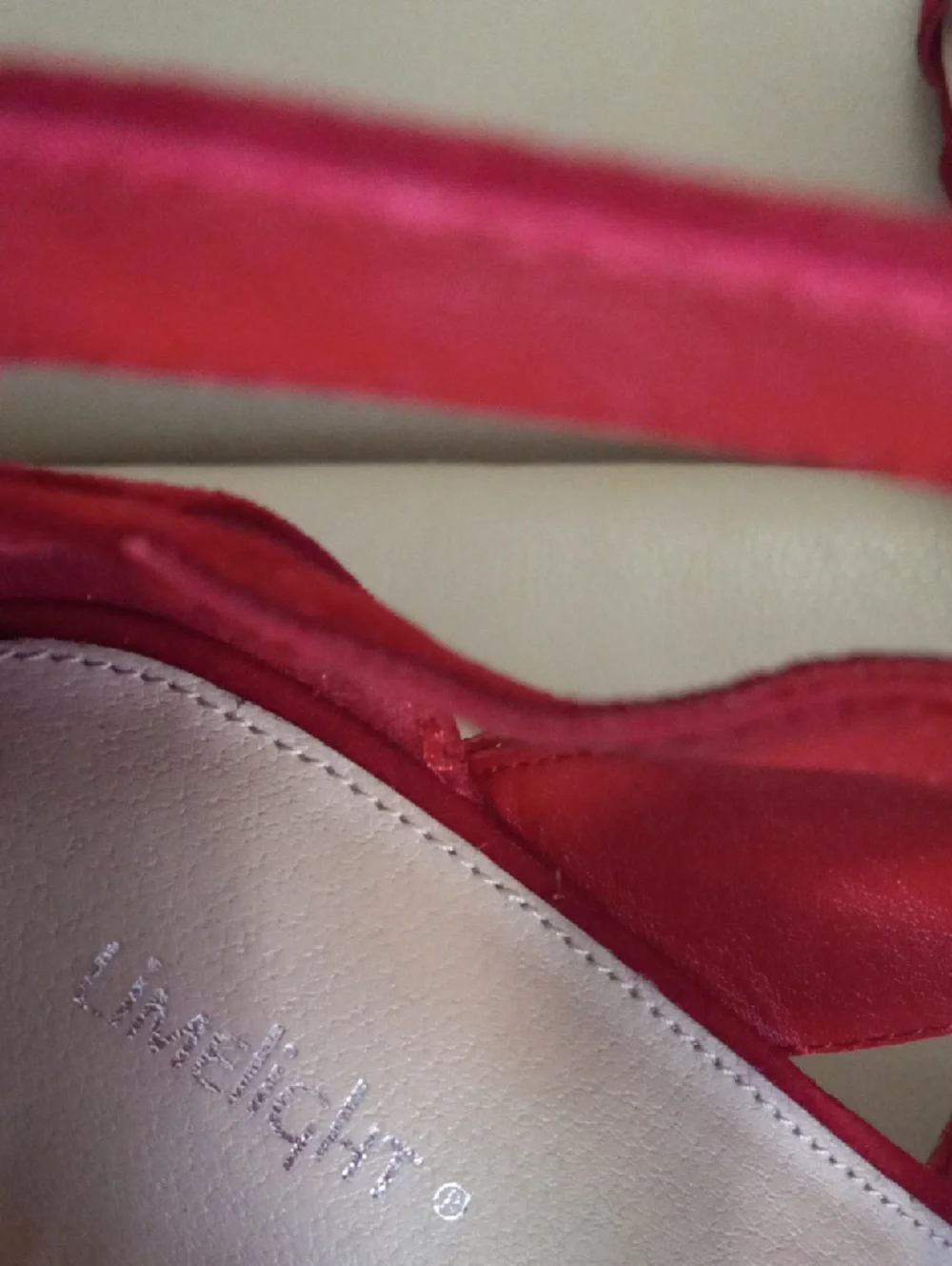 Limelight Red Suede Cutout Block Heel Sandals Size 11